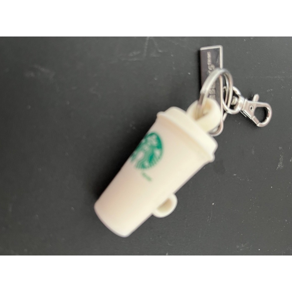 Starbucks  White Cup Reusable Drink Stopper/Keychain